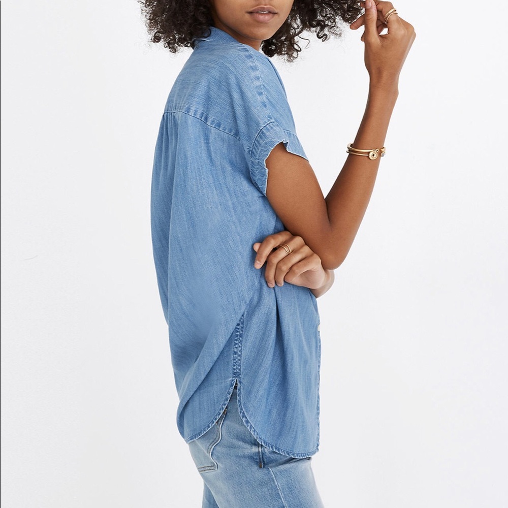 Madewell Central Shirt in Roberta Indigo - Picture 2 of 7